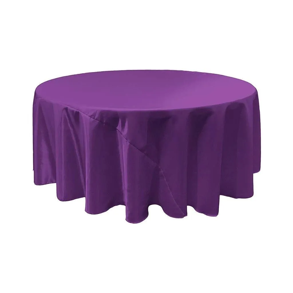 90-Inch Bridal Satin Round Tablecloth