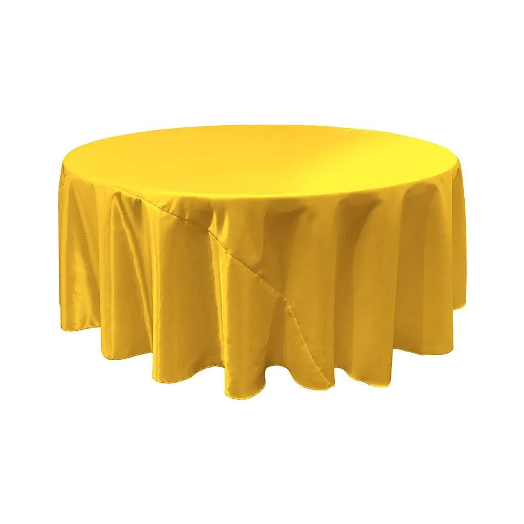 90-Inch Bridal Satin Round Tablecloth