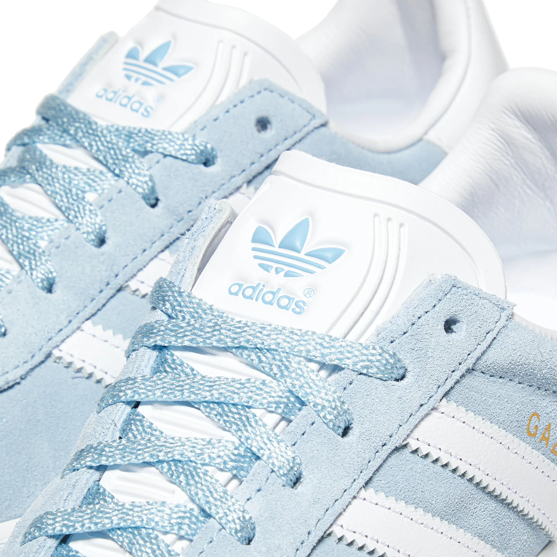 adidas Gazelle 85 (Clear Sky/Cloud White/Gold Metallic)