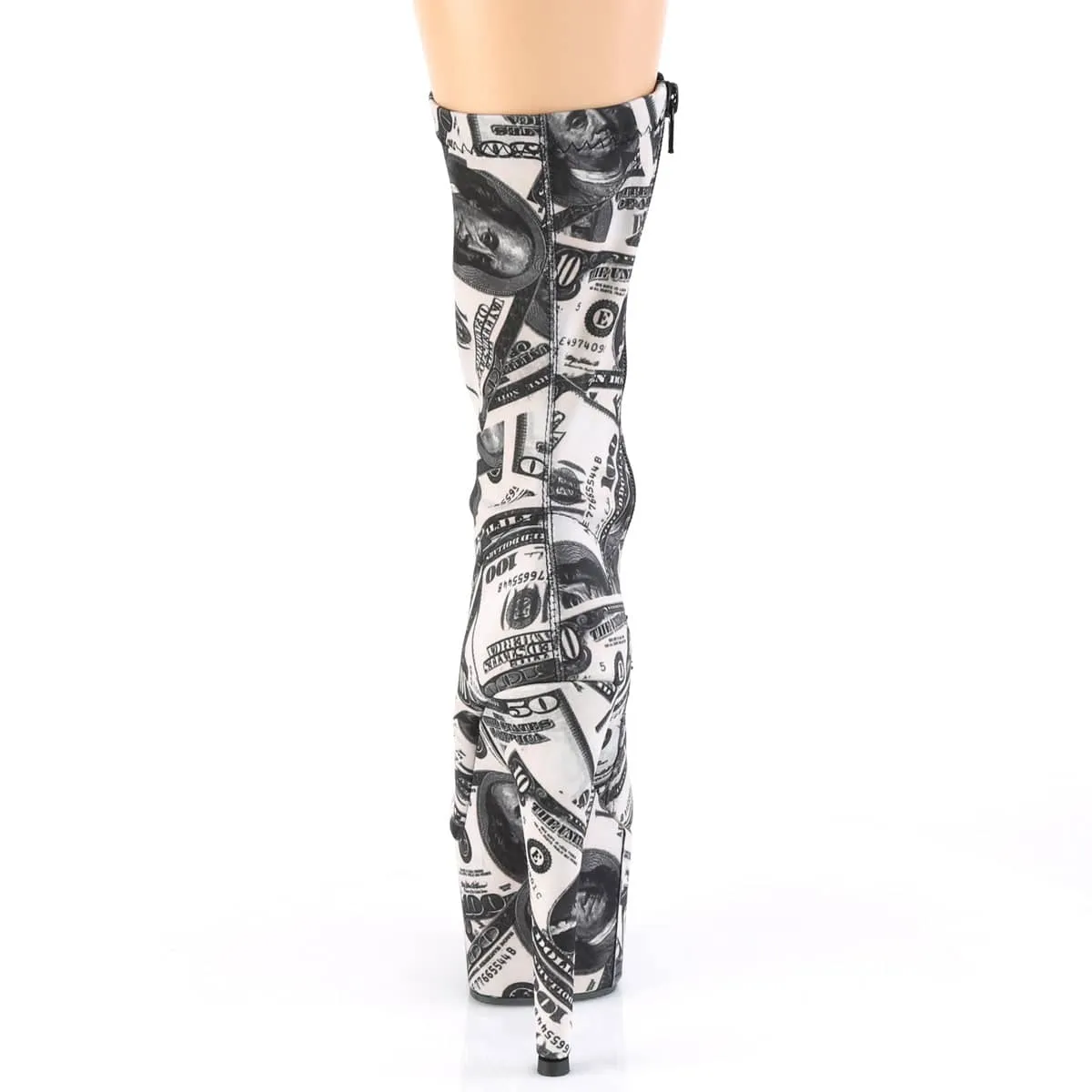 ADORE-1002DP Black & White Calf High Boots