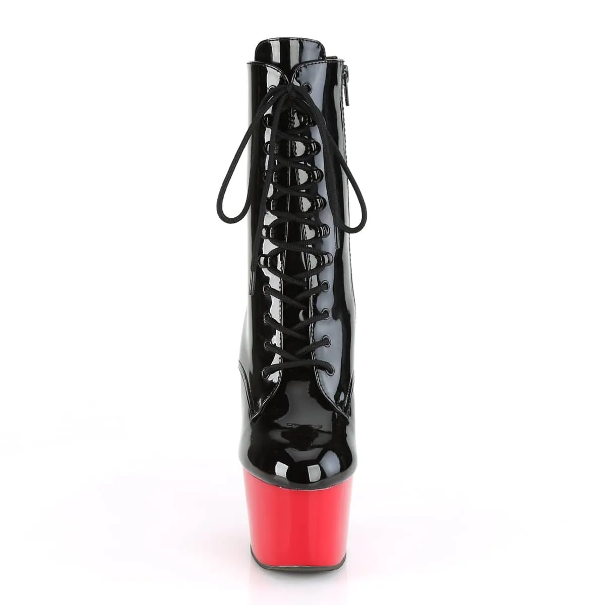 ADORE-1020 Black & Red Calf High Boots