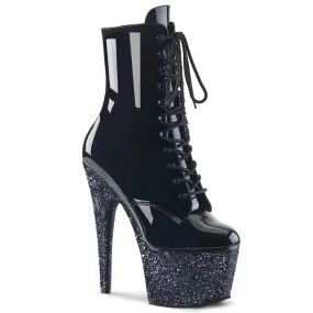 ADORE-1020LG Glitter Platform Ankle Boots