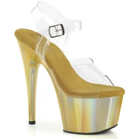 ADORE-708LQ Liquid Gold Hologram Stripper Sandal