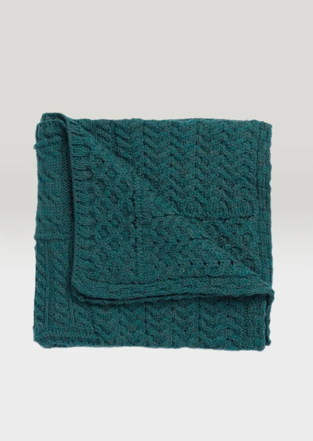 Aran Patchwork Blanket | Connemara Green