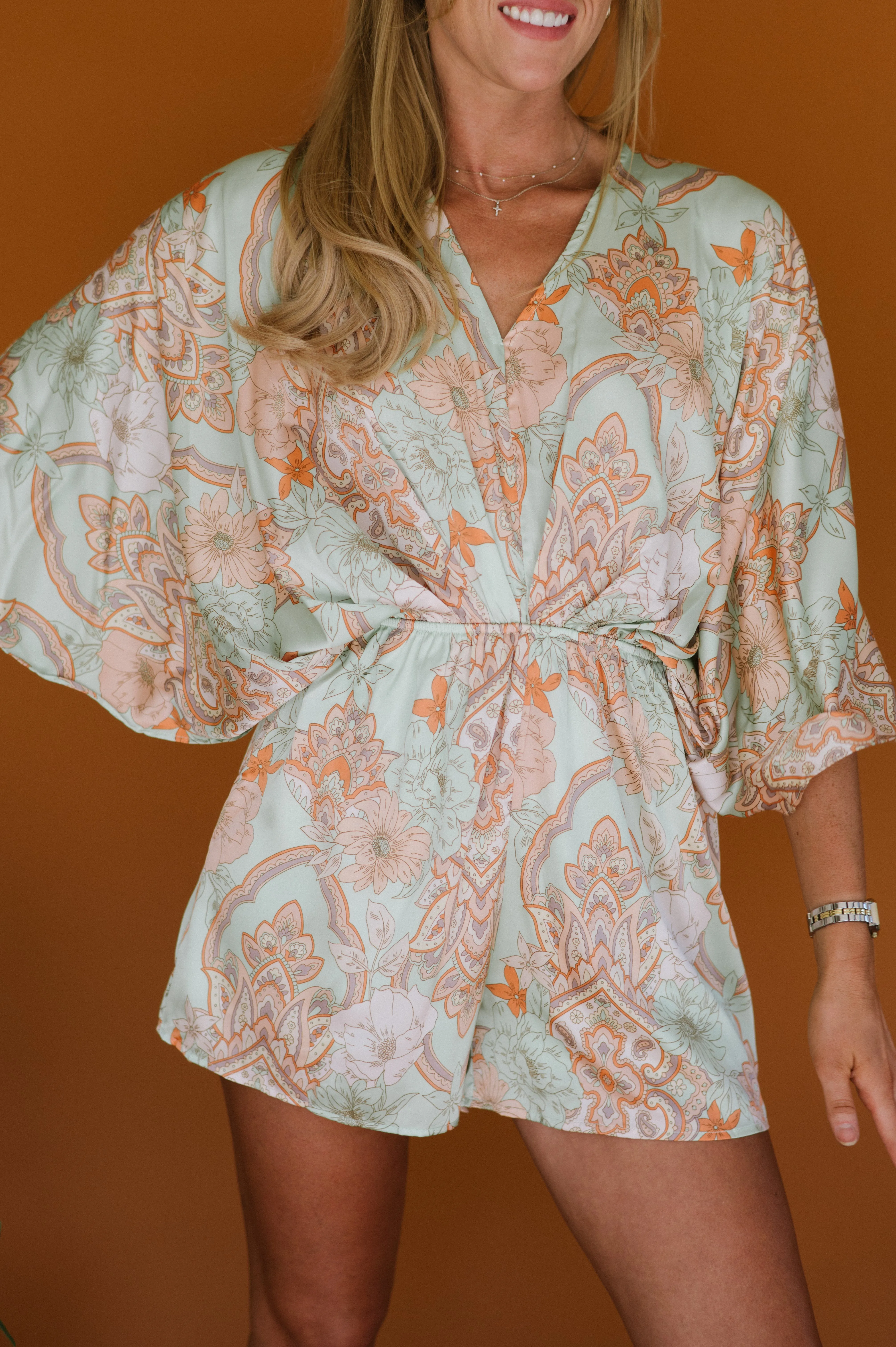 Ardin Kimono  Romper- Multi