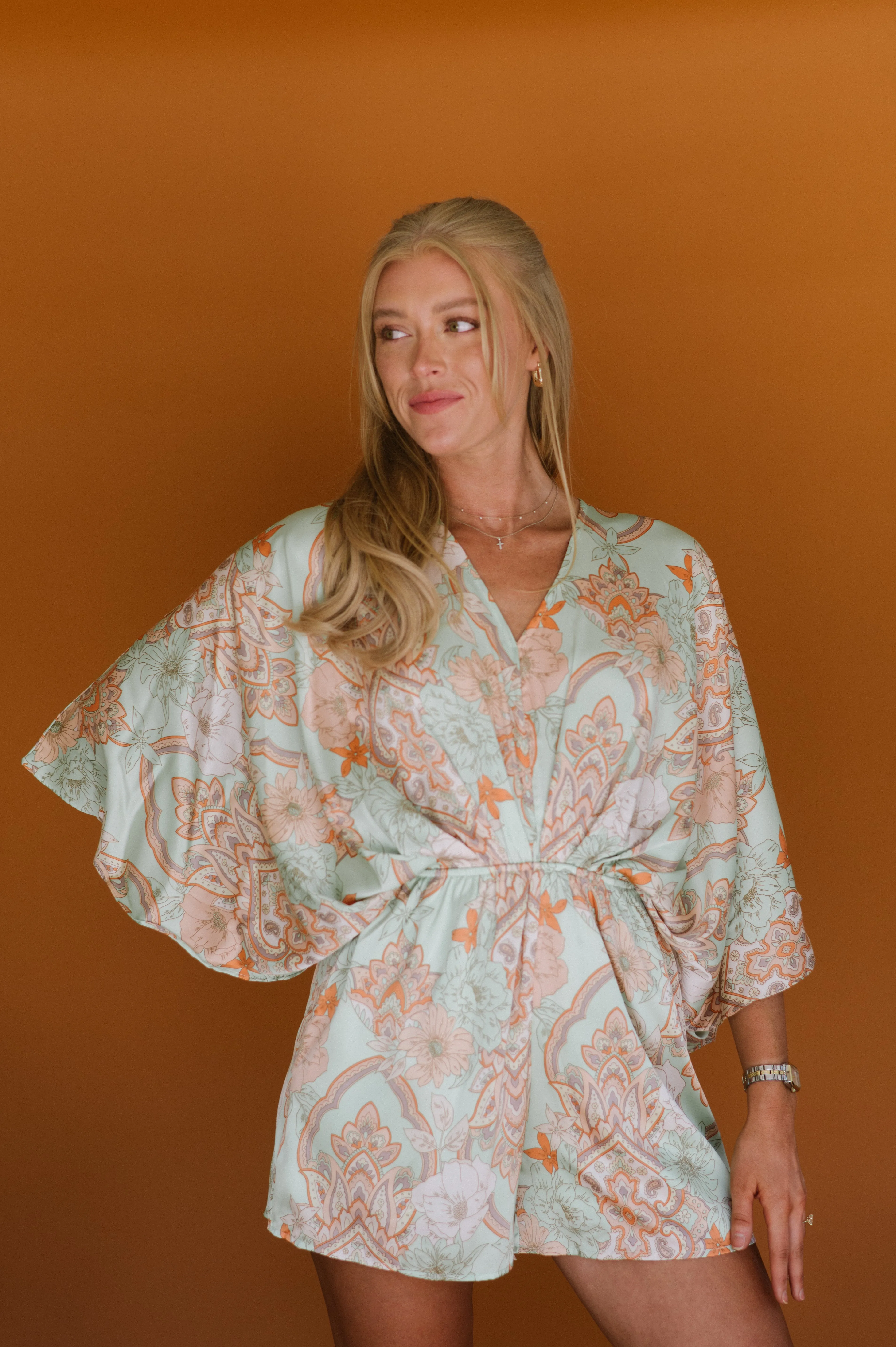 Ardin Kimono  Romper- Multi