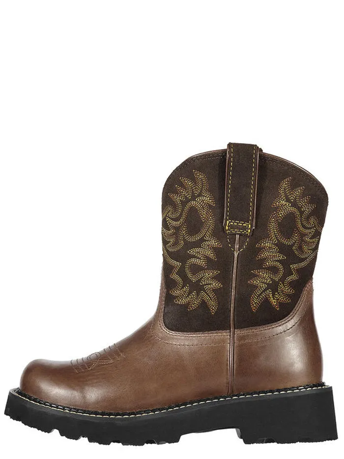 Ariat 10000824 Womens Western Fatbaby Round Toe Boots Brown Rebel