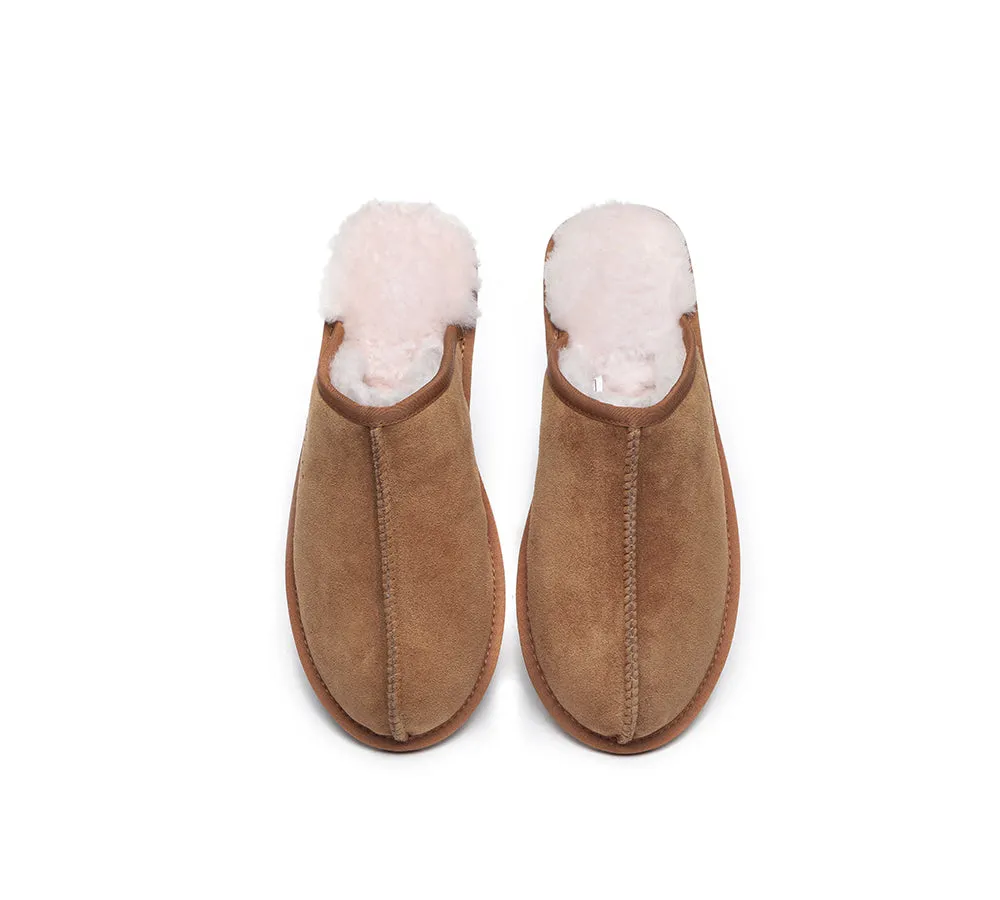 AUSTRALIAN SHEPHERD® UGG Men Sheepskin Wool Scuff Slippers Bennett