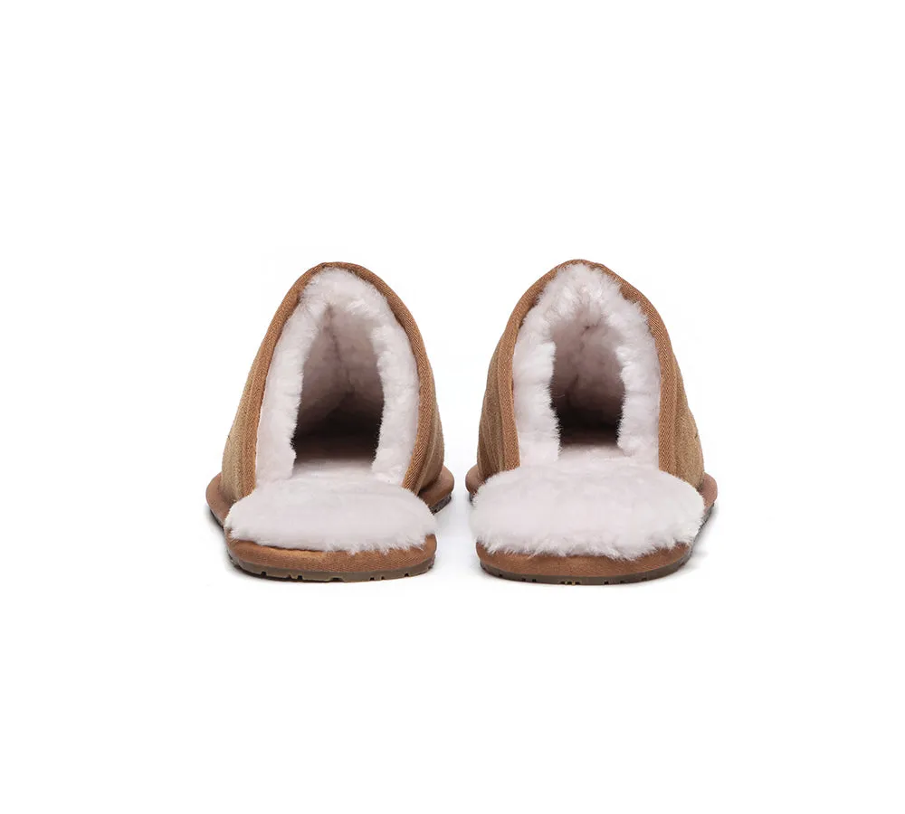 AUSTRALIAN SHEPHERD® UGG Men Sheepskin Wool Scuff Slippers Bennett