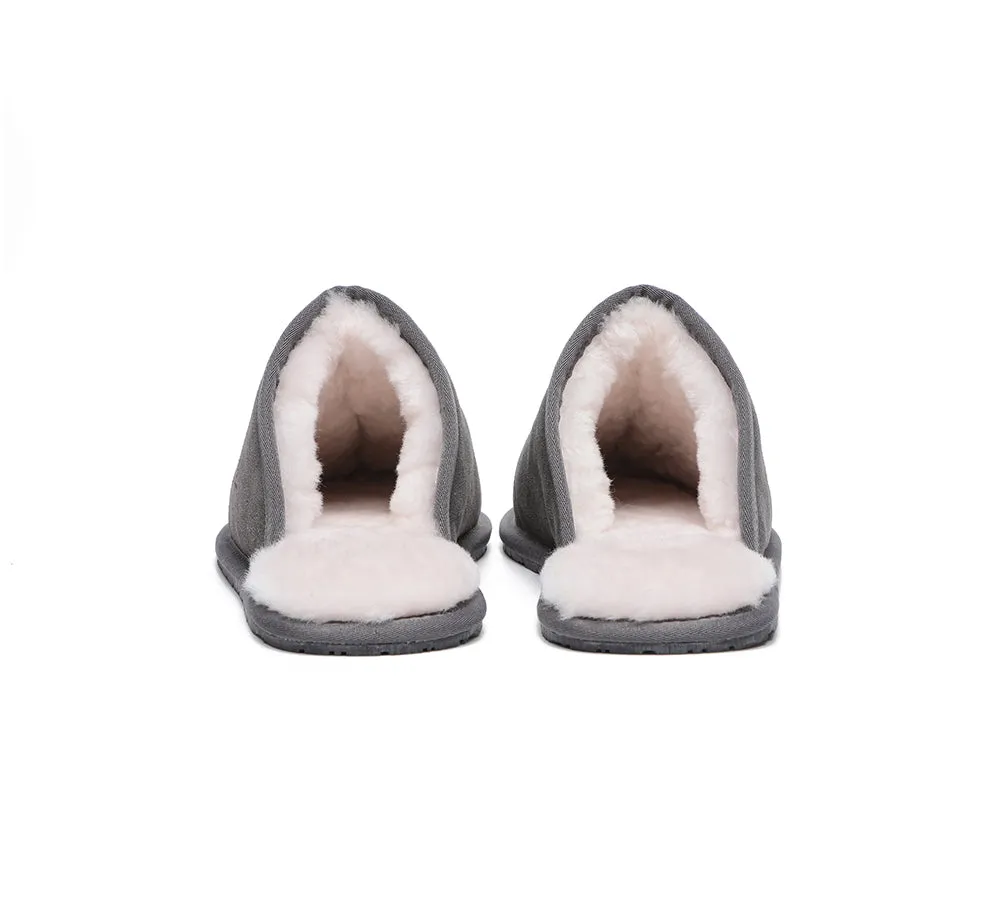 AUSTRALIAN SHEPHERD® UGG Men Sheepskin Wool Scuff Slippers Bennett