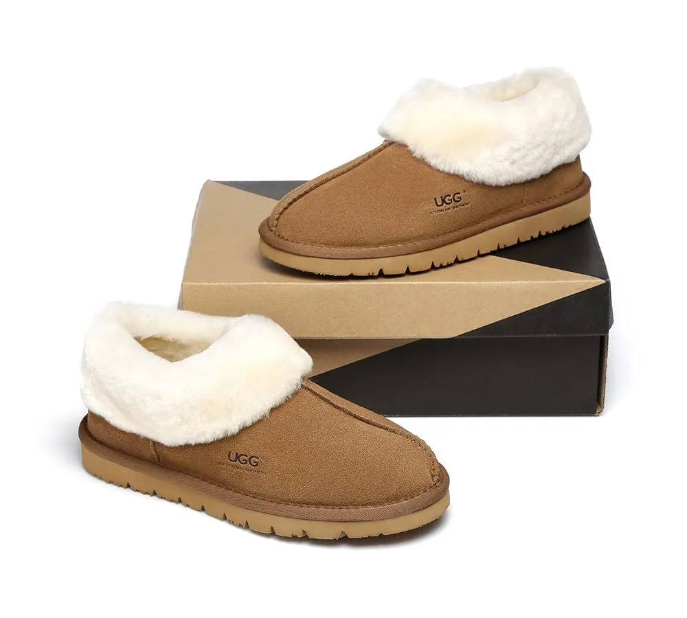 AUSTRALIAN SHEPHERD® UGG Sheepskin Wool Ankle Slippers Homey