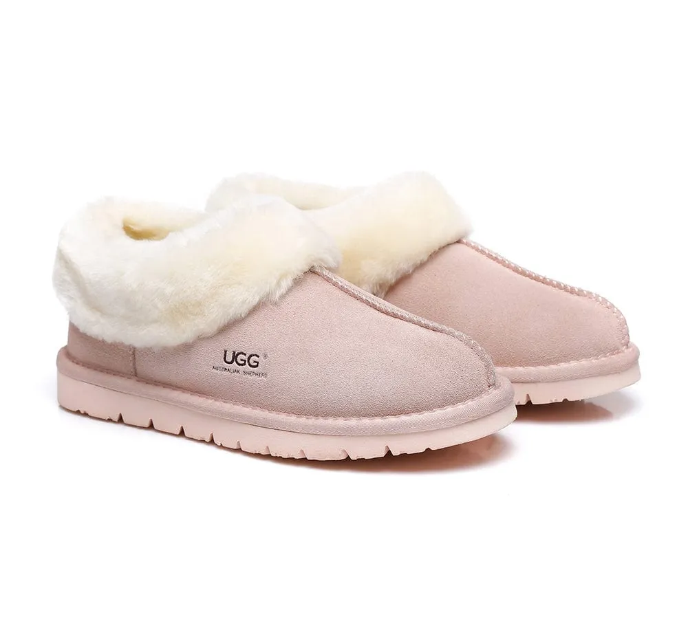 AUSTRALIAN SHEPHERD® UGG Sheepskin Wool Ankle Slippers Homey