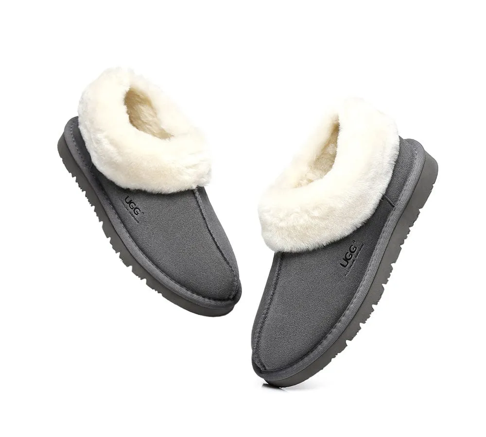 AUSTRALIAN SHEPHERD® UGG Sheepskin Wool Ankle Slippers Homey