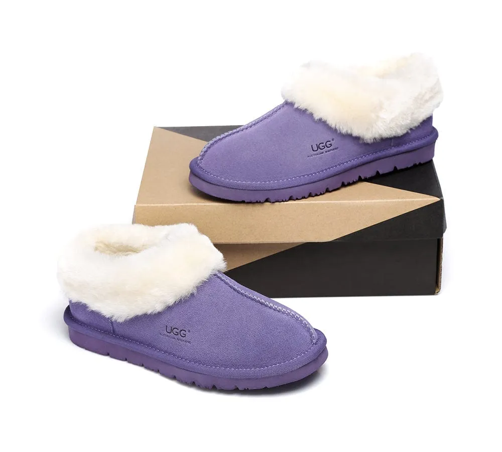 AUSTRALIAN SHEPHERD® UGG Sheepskin Wool Ankle Slippers Homey