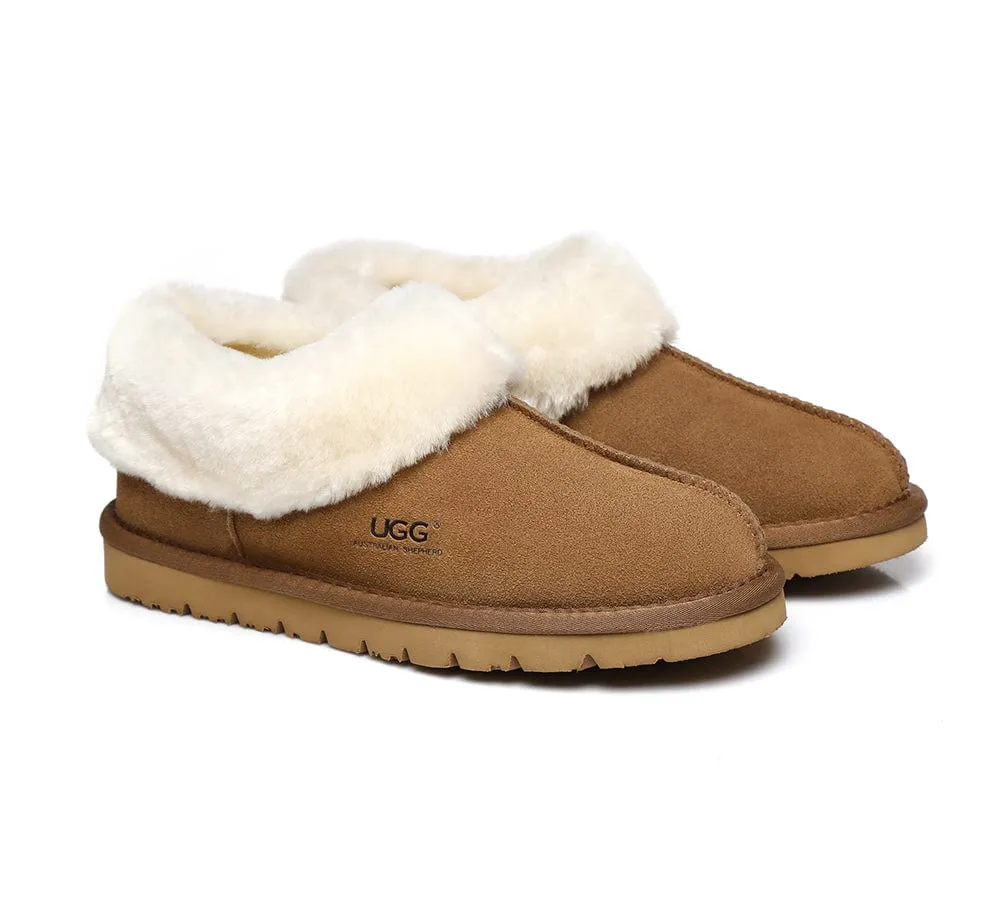 AUSTRALIAN SHEPHERD® UGG Sheepskin Wool Ankle Slippers Homey