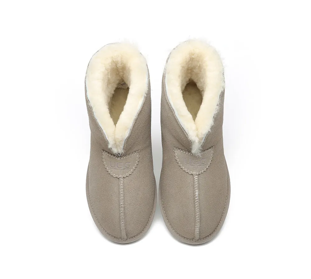 AUSTRALIAN SHEPHERD® UGG Sheepskin Wool Ankle Slippers Parker