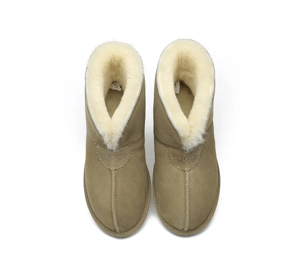 AUSTRALIAN SHEPHERD® UGG Sheepskin Wool Ankle Slippers Parker