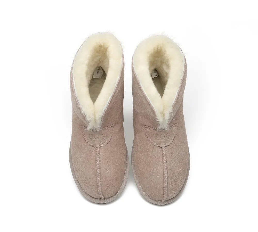 AUSTRALIAN SHEPHERD® UGG Sheepskin Wool Ankle Slippers Parker