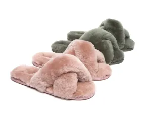 AUSTRALIAN SHEPHERD® UGG Women Crossover Fluffy Slides Linty Limited Edition