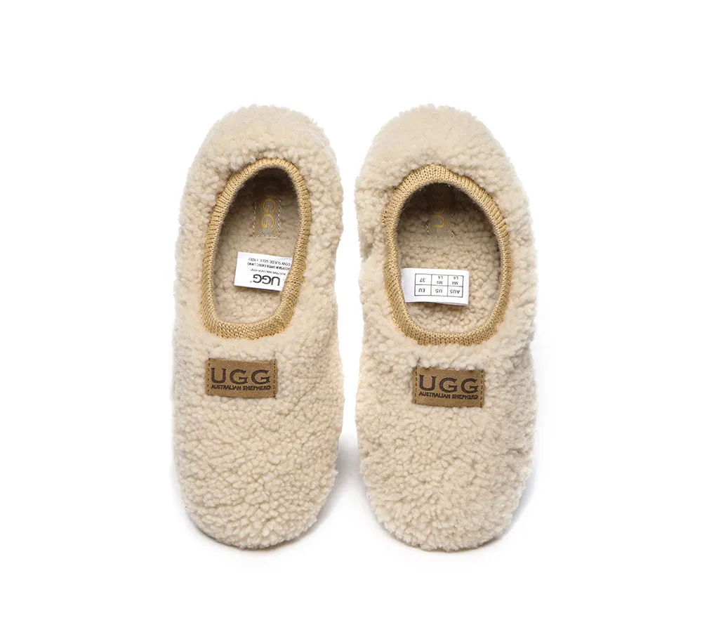 AUSTRALIAN SHEPHERD® UGG Women Curly Wool Slippers Lucina