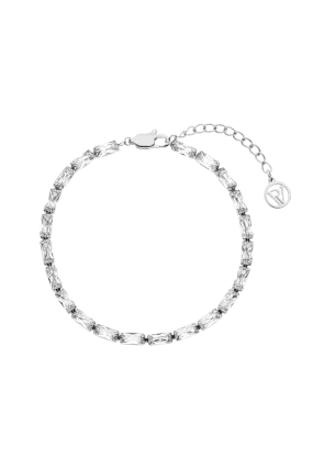 Baguette Tennis Bracelet Silver