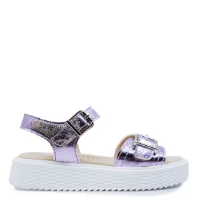 Beberlis Lavender Metallic Platform Sandal