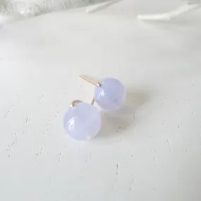 Blue Chalcedony Earstuds 8mm (Basic) / 14k Gold-filled