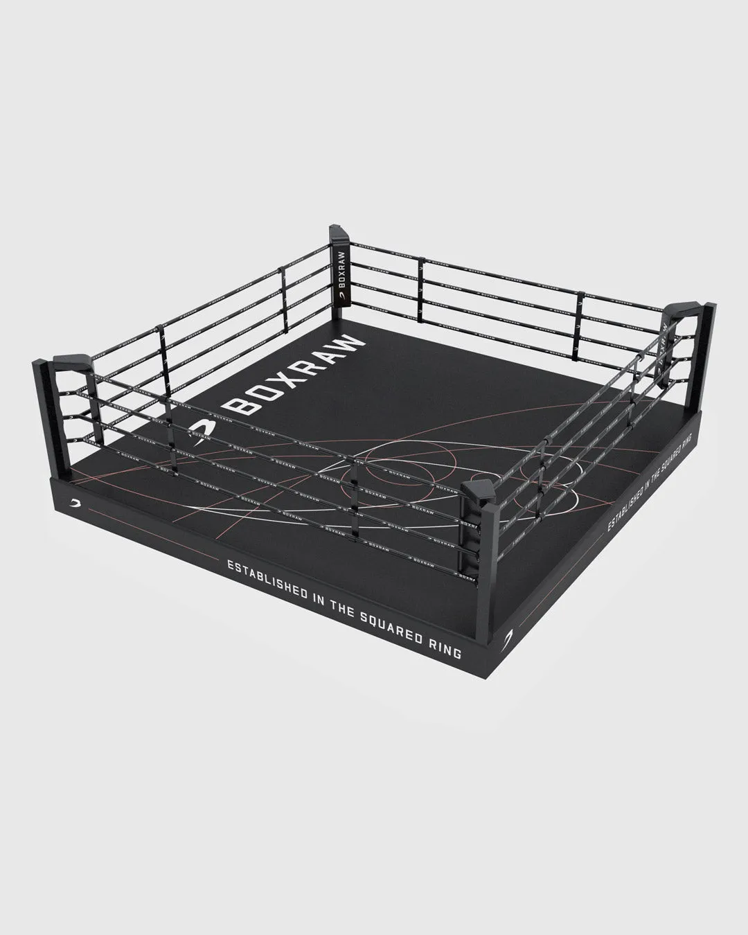 BOXRAW 12" Pro Training Boxing Ring - Black/Golden Ratio