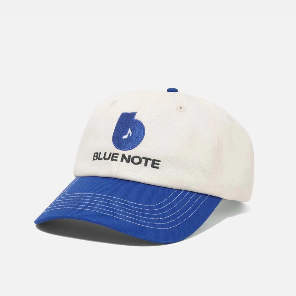 Butter Goods - Blue Note Finest Logo 6-Panel Cap - Natural / Royal Blue