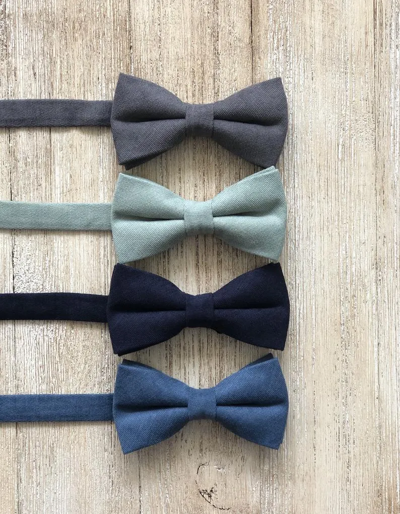 Caramel Brown Suspenders with Dusty Sage Bow Tie Set