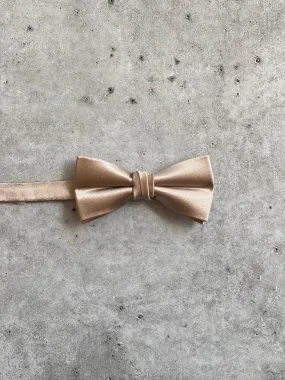 Champagne Silk Pre Tied Bow Tie