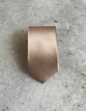 Champagne Skinny Silk Neck Tie