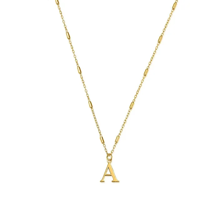 ChloBo Initial Pendant Necklace Gold Plated