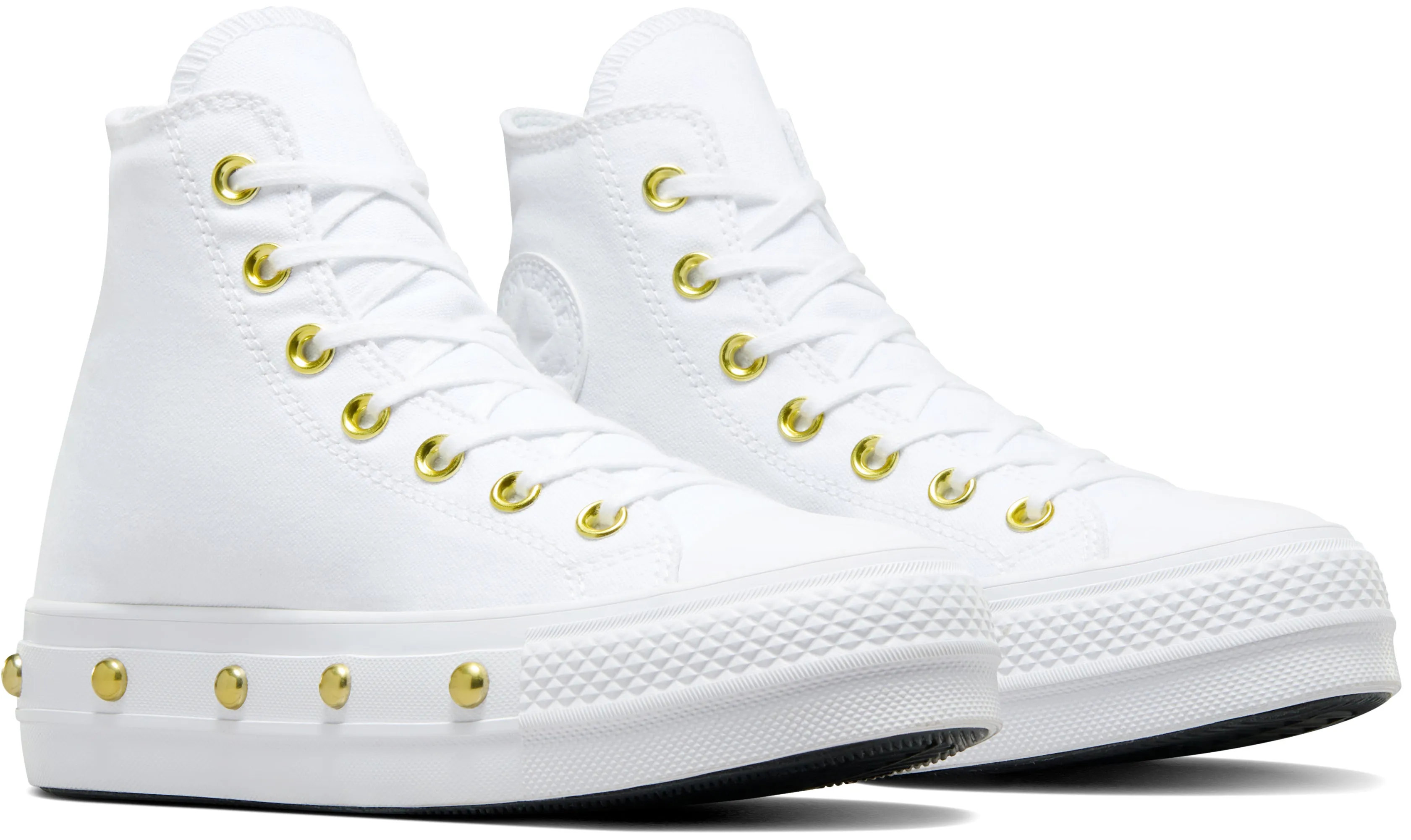 Converse Womens Chuck Taylor All Star Hi Top Lift White/ Gold