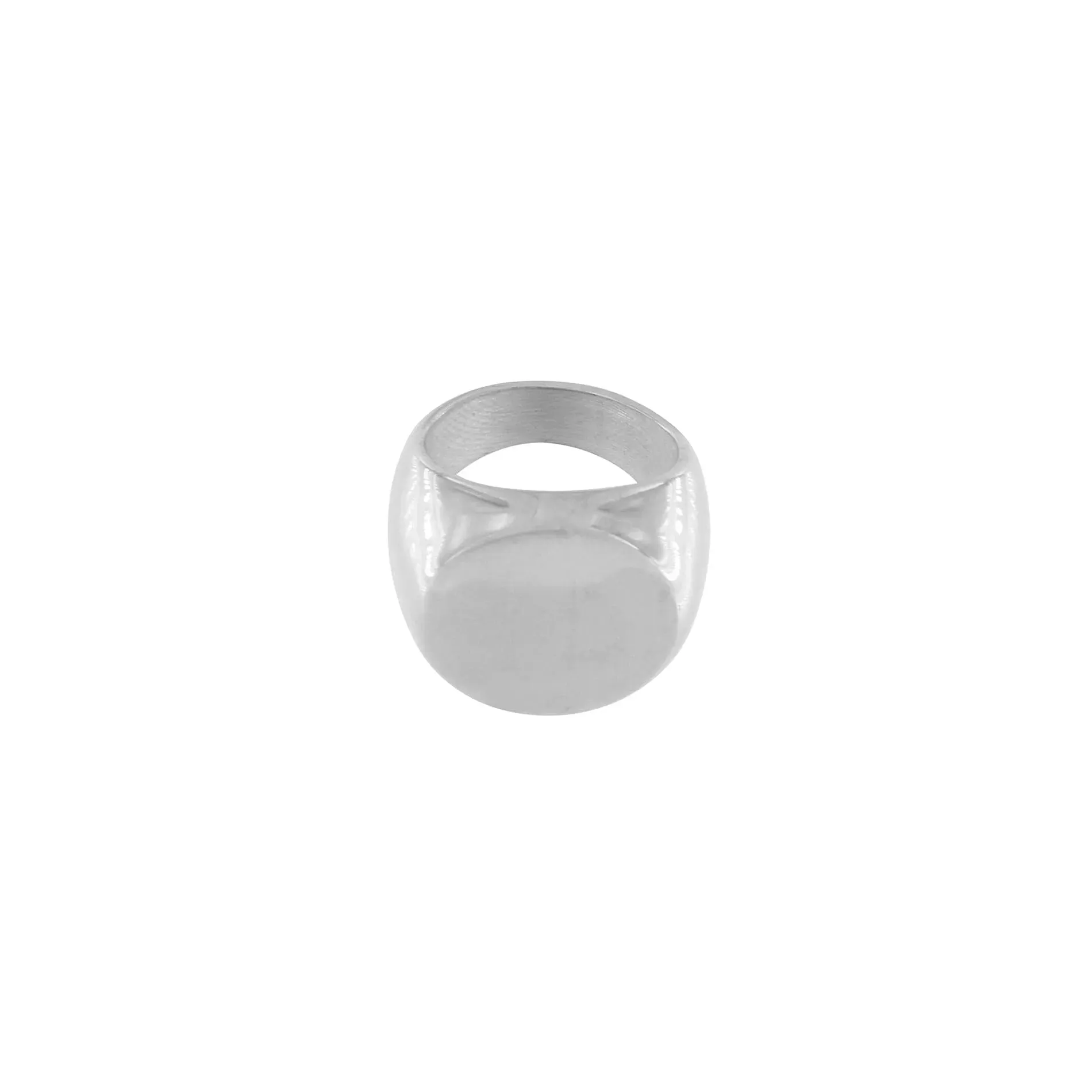 Courage Waterproof Chunky Signet Statement Ring Silver Plating