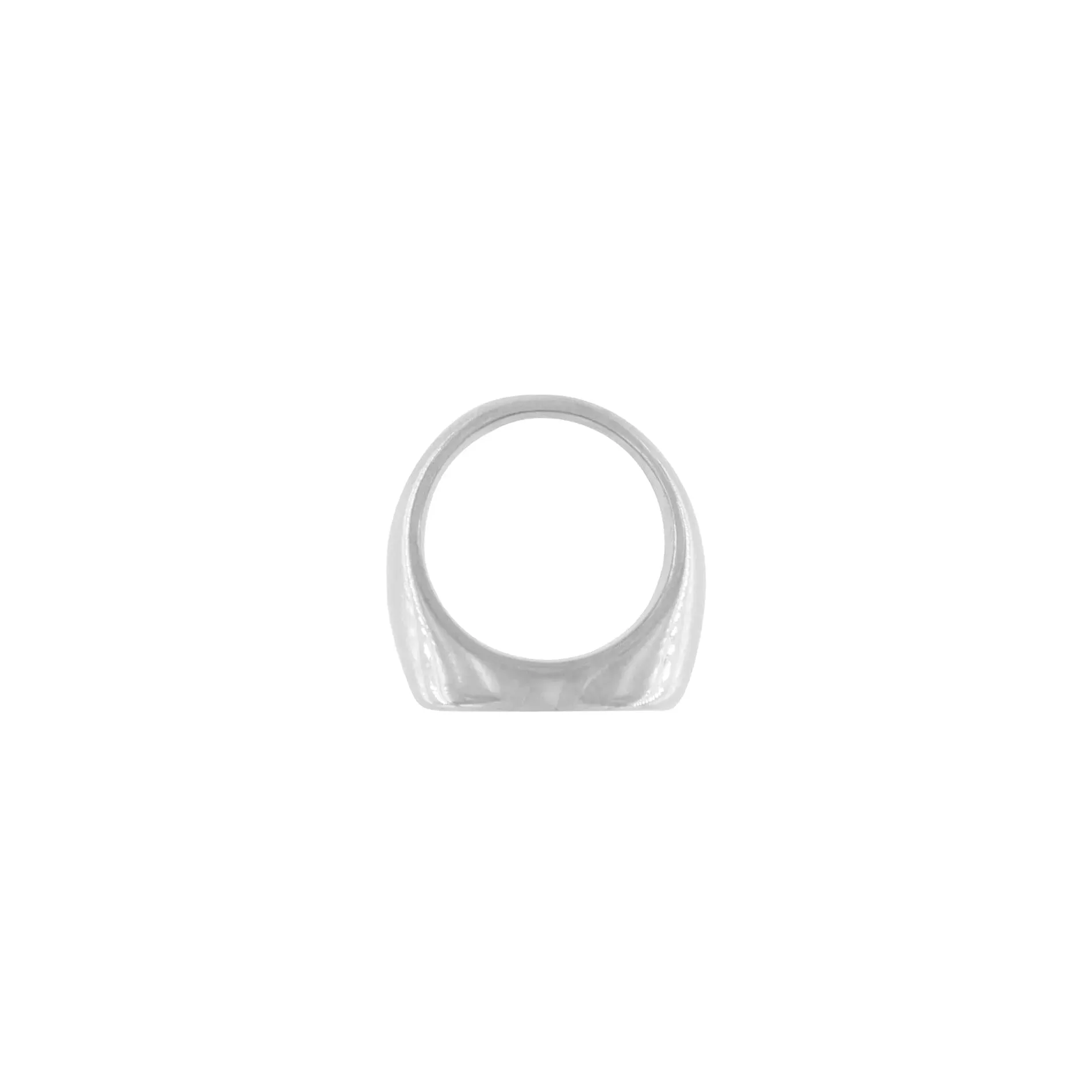 Courage Waterproof Chunky Signet Statement Ring Silver Plating