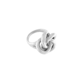 Courage Waterproof Chunky Twisted Statement Ring Silver Plating