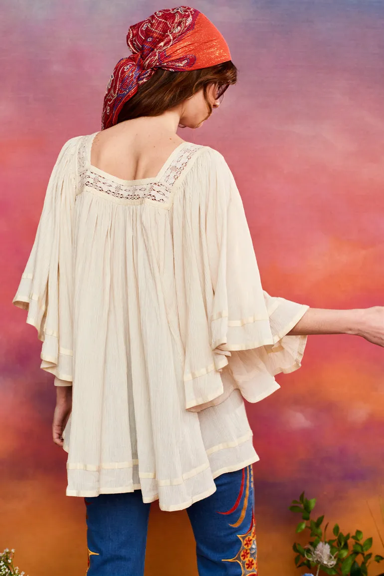 Desert Angel Sleeve Cream Top