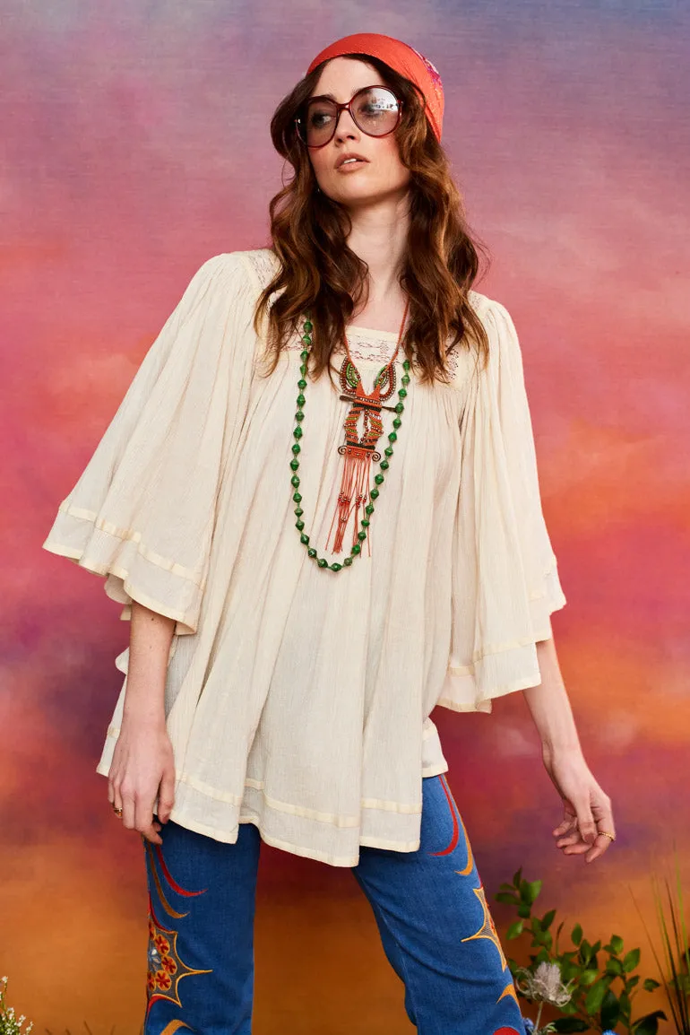 Desert Angel Sleeve Cream Top