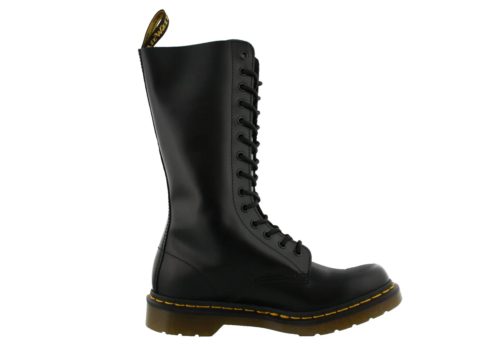 Dr. Martens Women's 1914 Smooth Leather AirWair Air Cushion Sole Durable 14 Eye Tall Boots