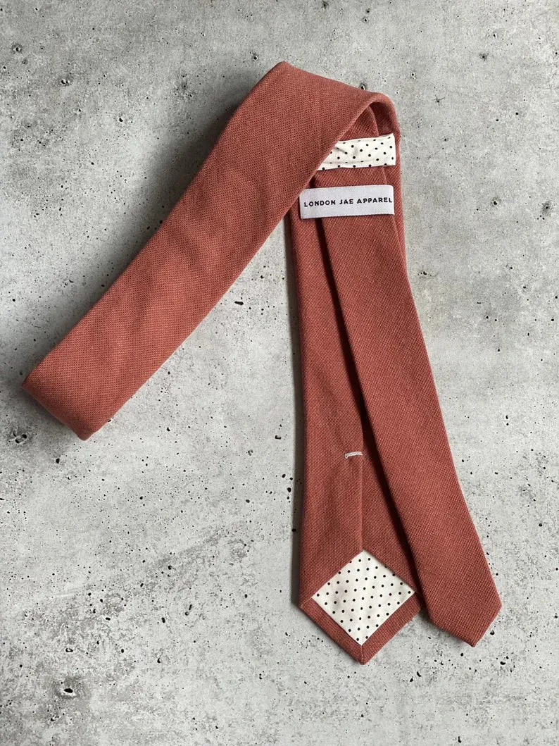 Dusty Rust Cotton Neck Tie