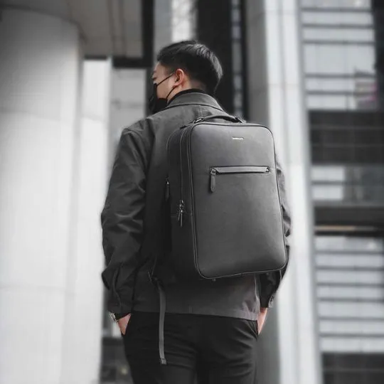 Earthen Recycled Leather Backpack