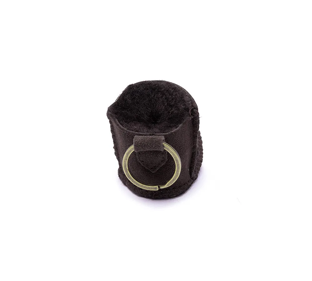 EVERAU® UGG Boot Sheepskin Wool Bootie Keyring