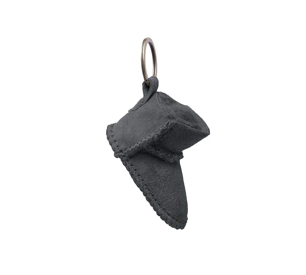 EVERAU® UGG Boot Sheepskin Wool Bootie Keyring