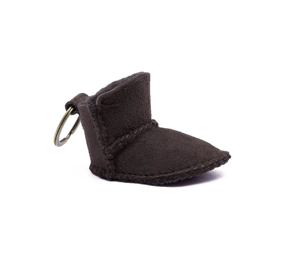 EVERAU® UGG Boot Sheepskin Wool Bootie Keyring