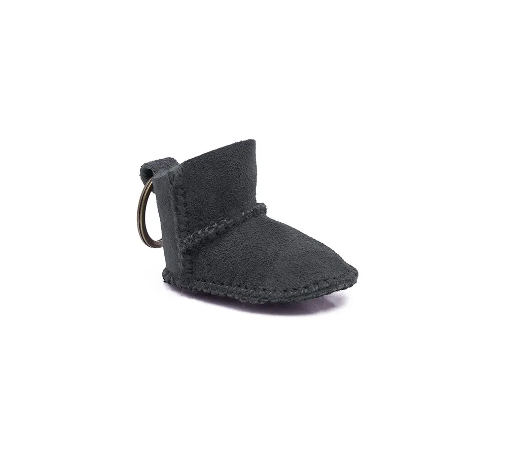 EVERAU® UGG Boot Sheepskin Wool Bootie Keyring