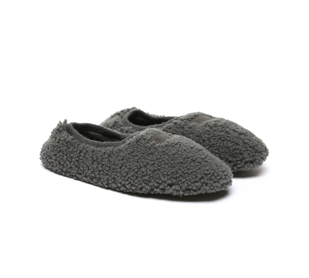 EVERAU® UGG Slippers Women Curly Sheepskin Wool Elastic Lucina