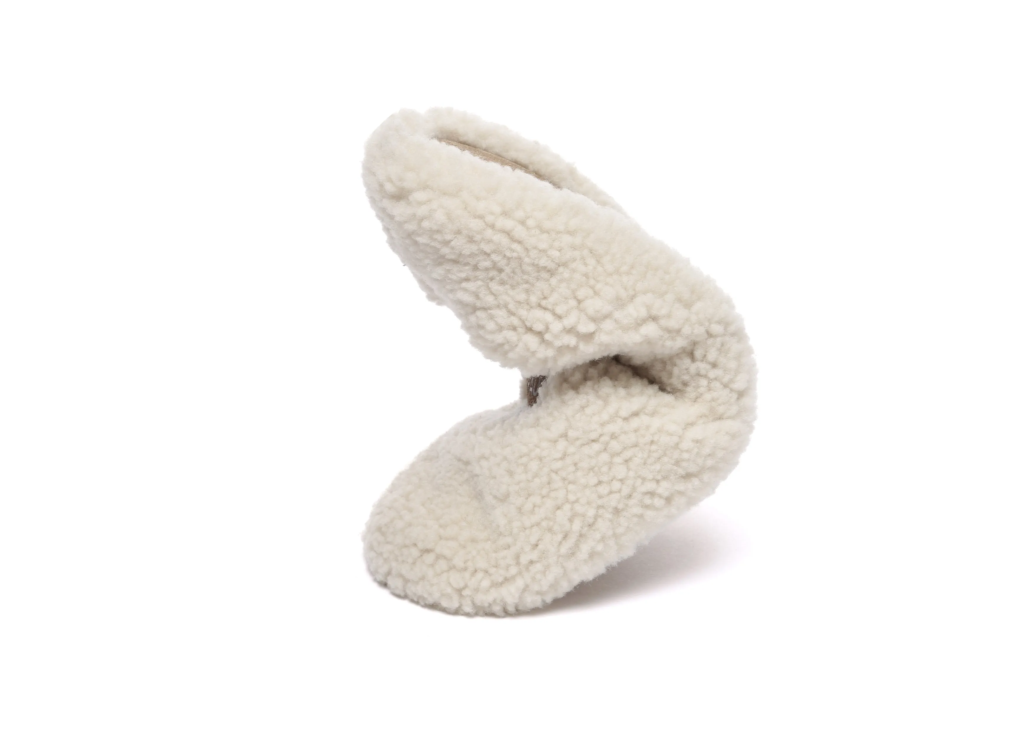 EVERAU® UGG Slippers Women Curly Sheepskin Wool Elastic Lucina