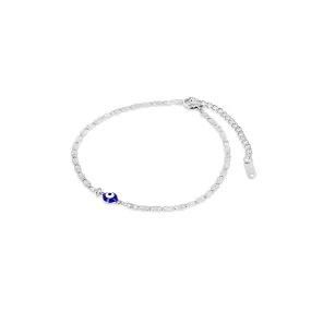 Evil Eye Anklet - Silver