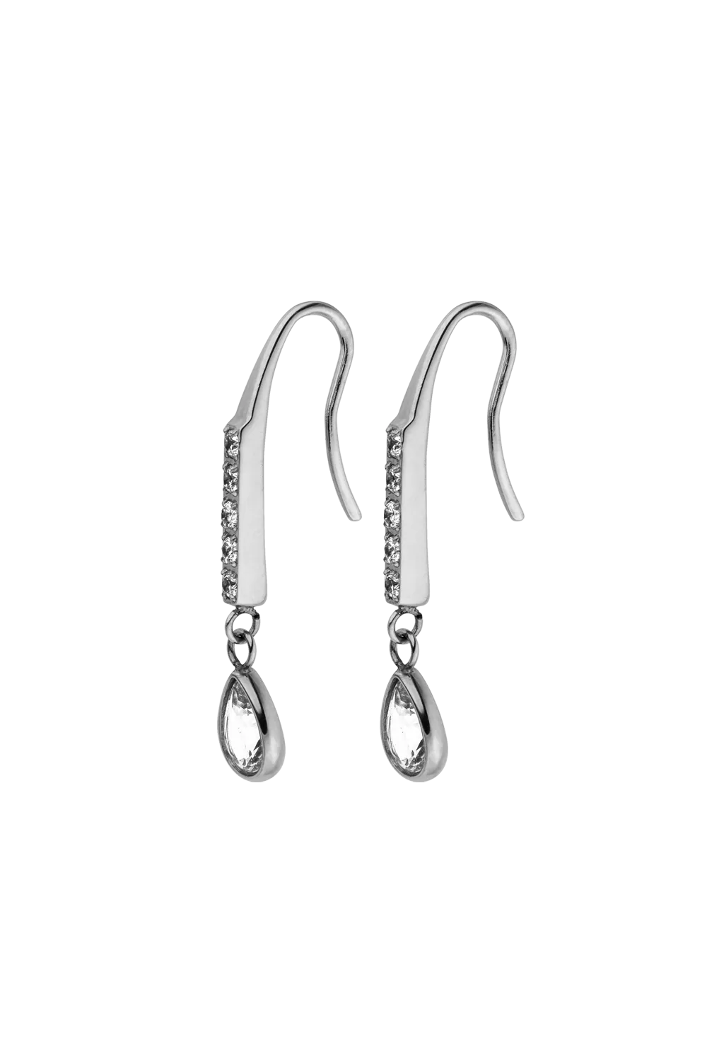 Faith Teardrop Earrings Silver